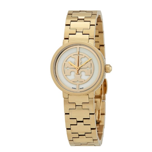Tory Burch Accessories - Tory Burch Reva Ivory Dial Ladies Gold Tone Watch